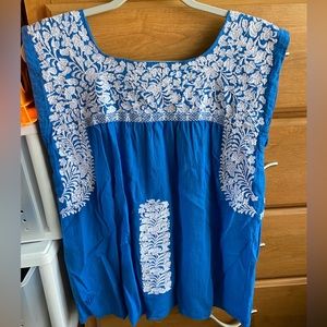 J Marie embroidered top